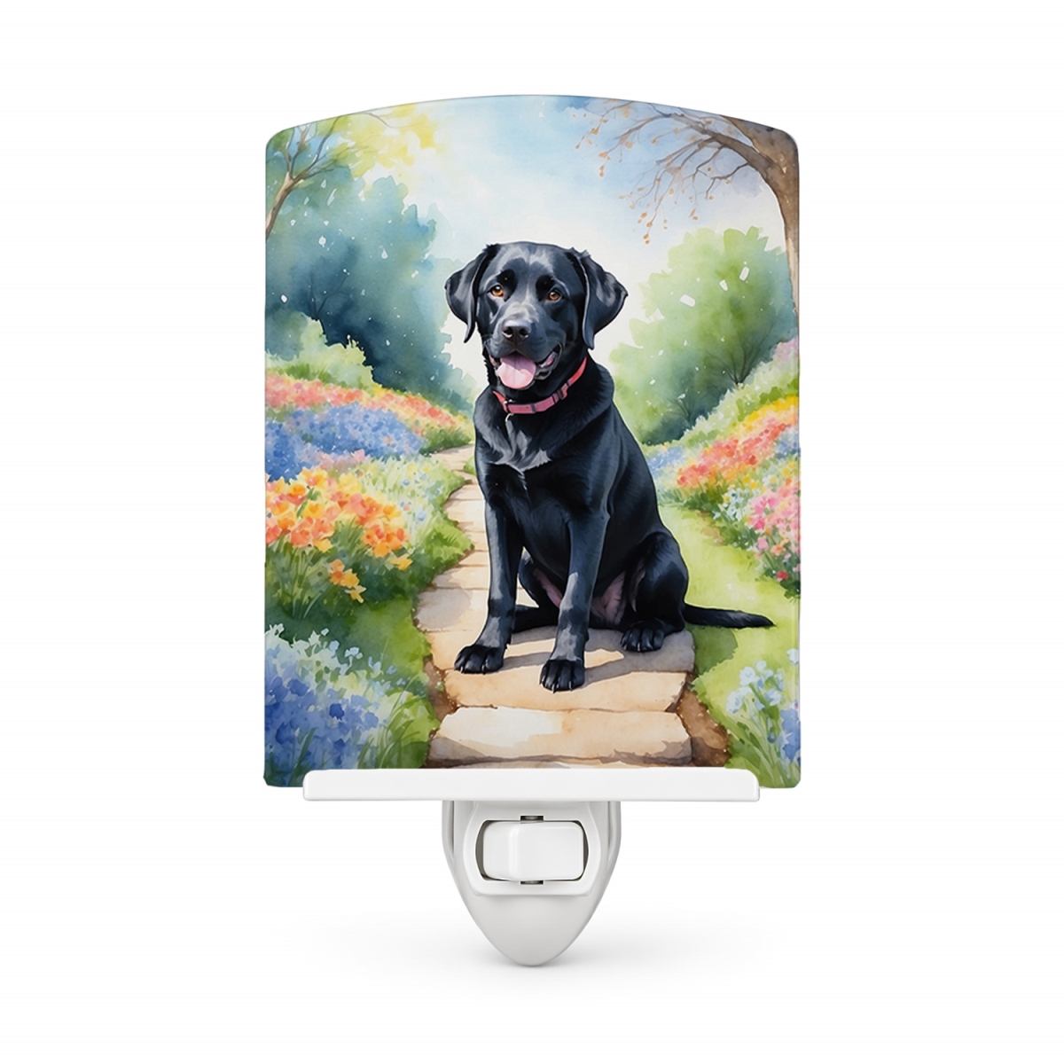 DAC6662CNL 6 x 4 in. Labrador Retriever Spring Path Ceramic Night Light