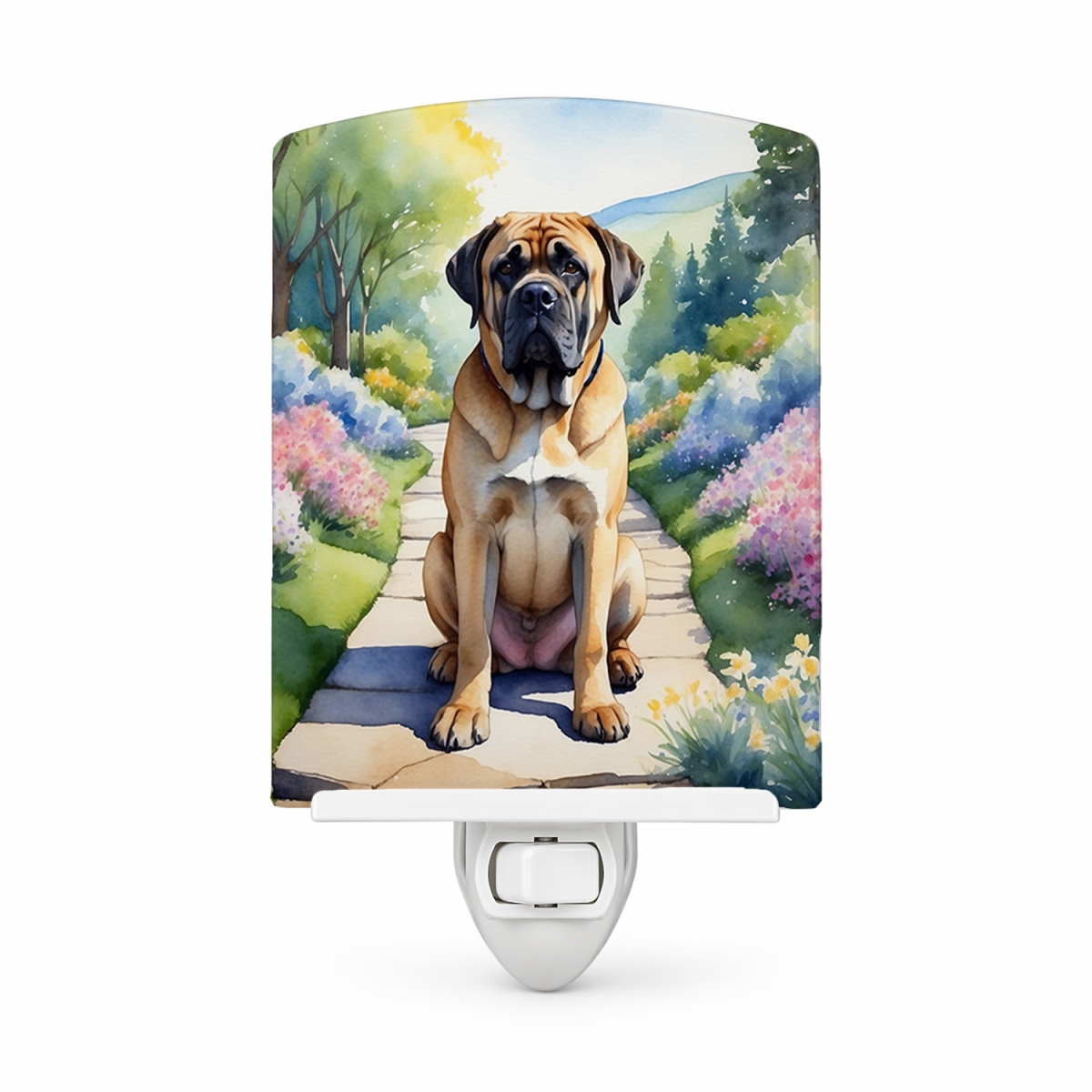 DAC6672CNL 6 x 4 in. Mastiff Spring Path Ceramic Night Light