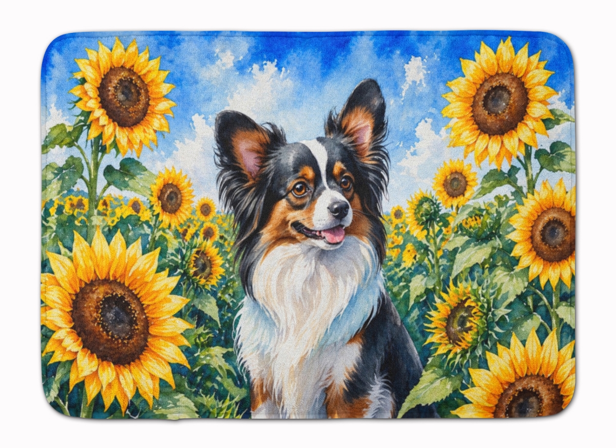 DAC6131RUG 19 x 27 in. Papillon in Sunflowers Memory Foam Kitchen Mat