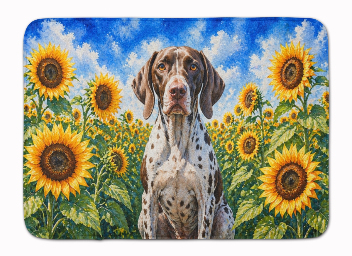 DAC6134RUG 19 x 27 in. Pointer in Sunflowers Memory Foam Kitchen Mat