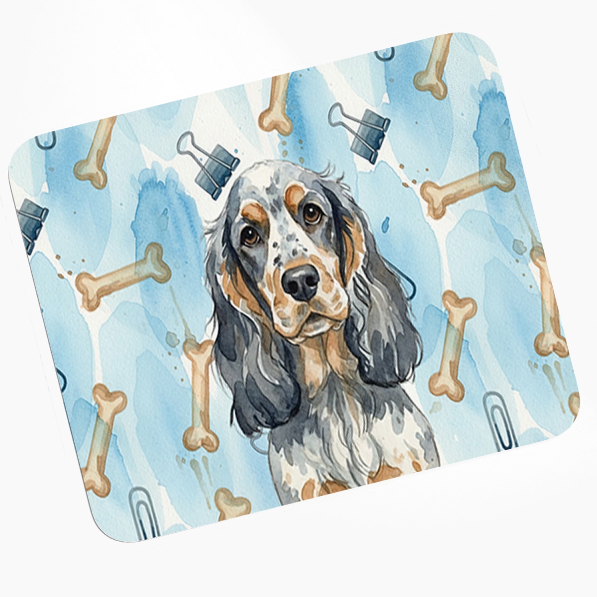 DAC9277MP 8 x 9.5 in. Blue Roan & Tan English Cocker Spaniel Coworker Mouse Pad, Heat Resistant Trivet Hot Pad