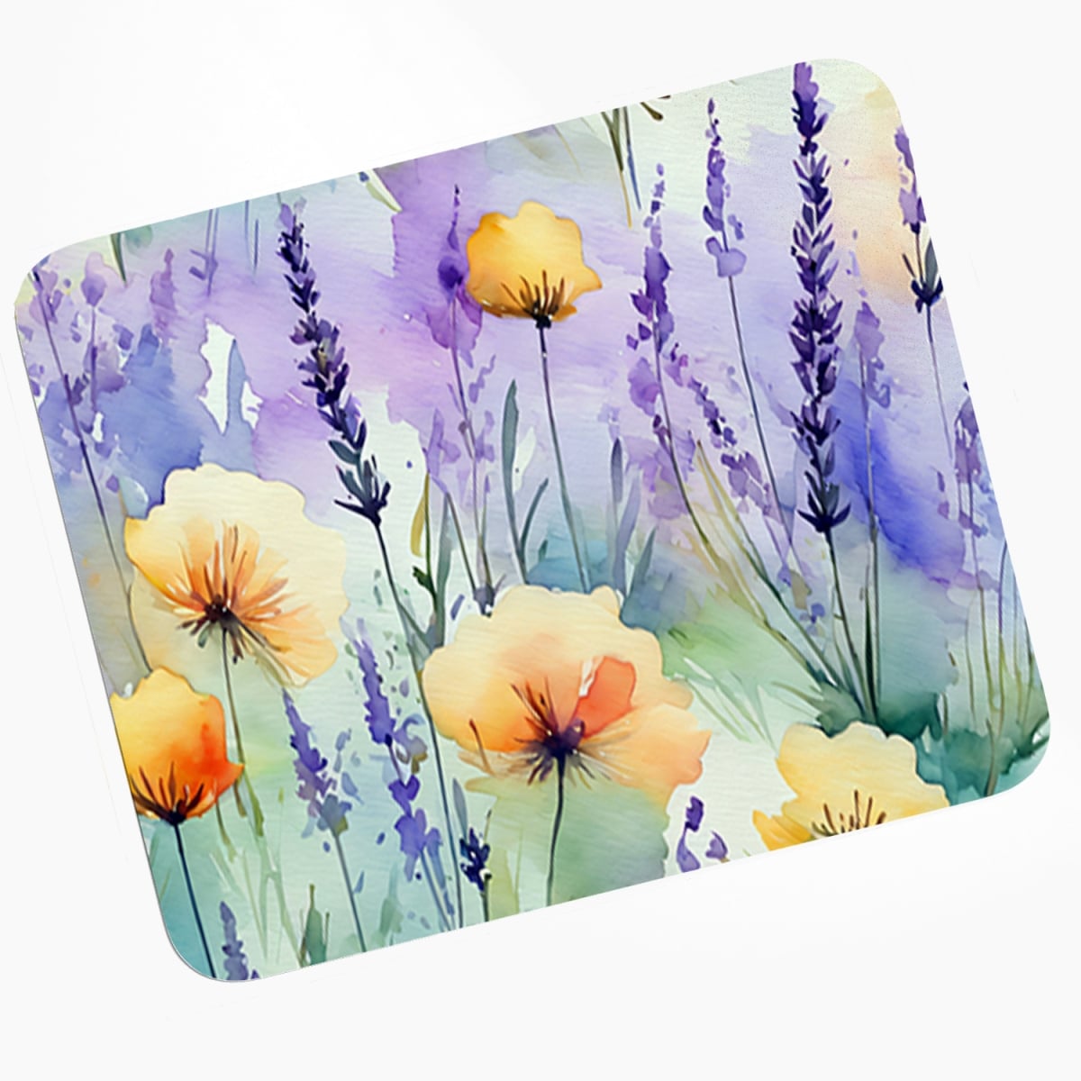 DAC1581MP 8 x 9.5 in. Lavender in Watercolor Mouse Pad, Heat Resistant Trivet Hot Pad
