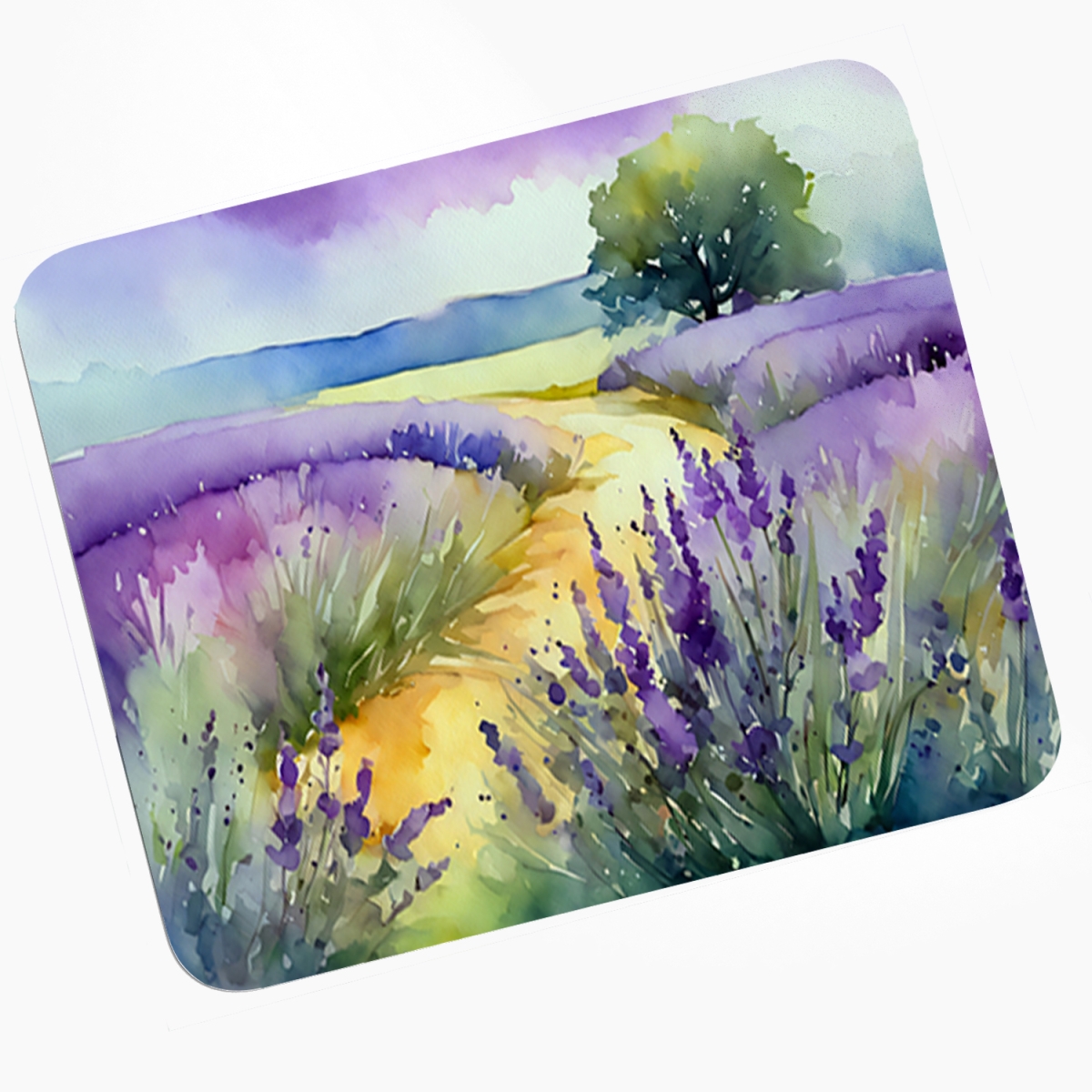 DAC1582MP 8 x 9.5 in. Lavender in Watercolor Mouse Pad, Heat Resistant Trivet Hot Pad