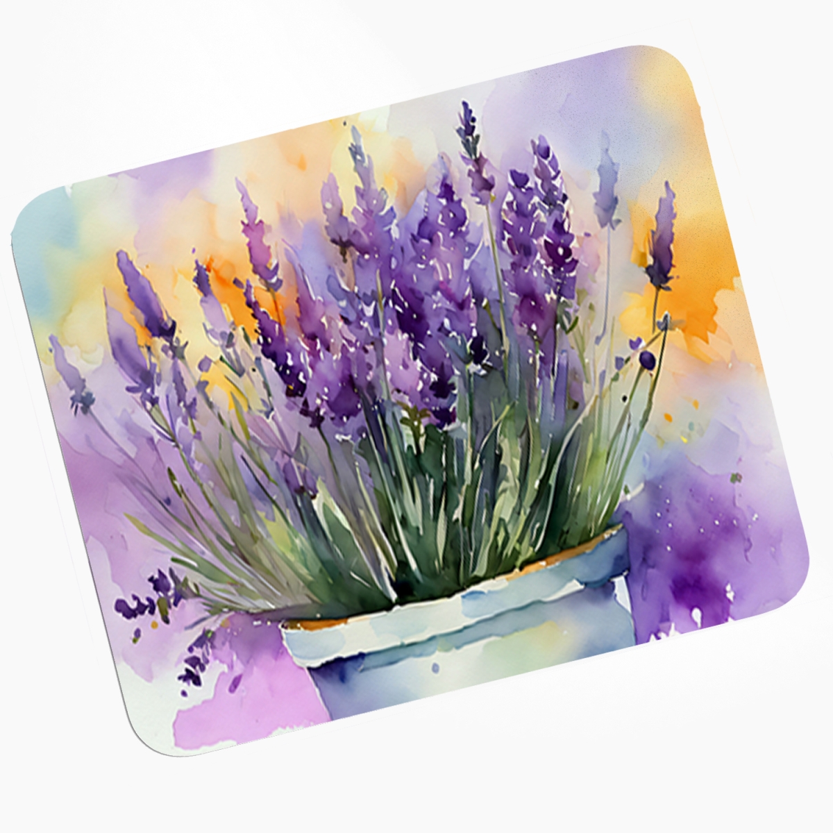 DAC1584MP 8 x 9.5 in. Lavender in Watercolor Mouse Pad, Heat Resistant Trivet Hot Pad