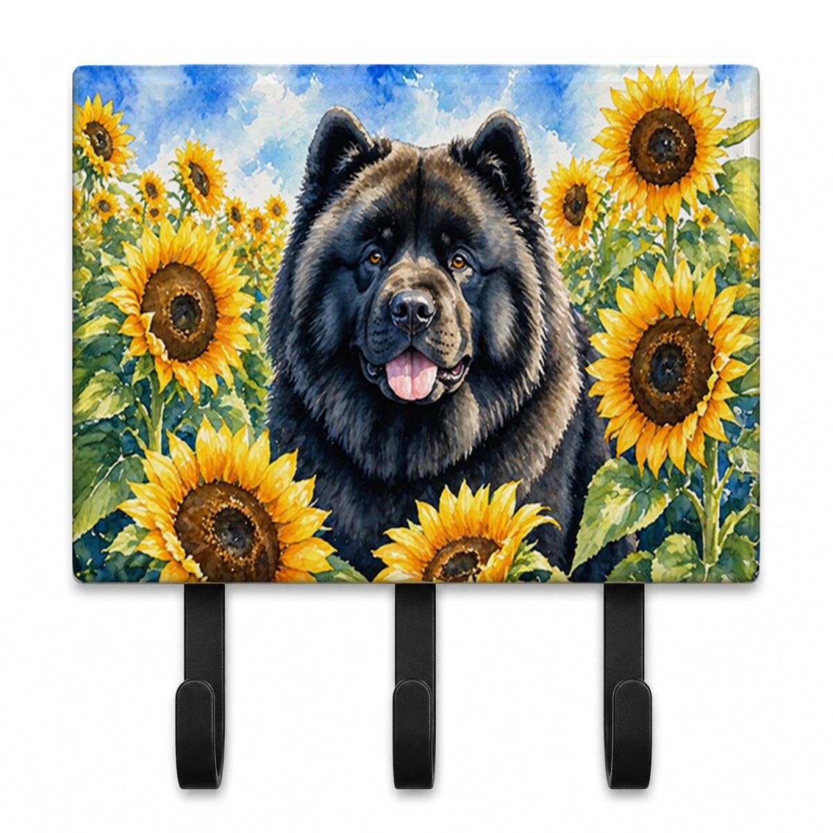 DAC6054TH68 9 x 6 in. Chow Chow in Sunflowers Leash or Key Holder