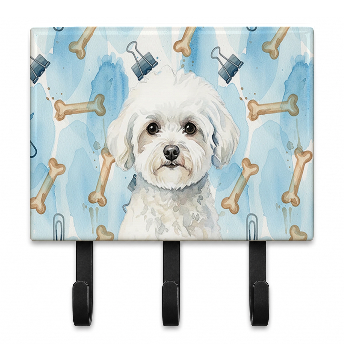 DAC9174TH68 9 x 6 in. Bichon Frise Coworker Leash or Key Holder
