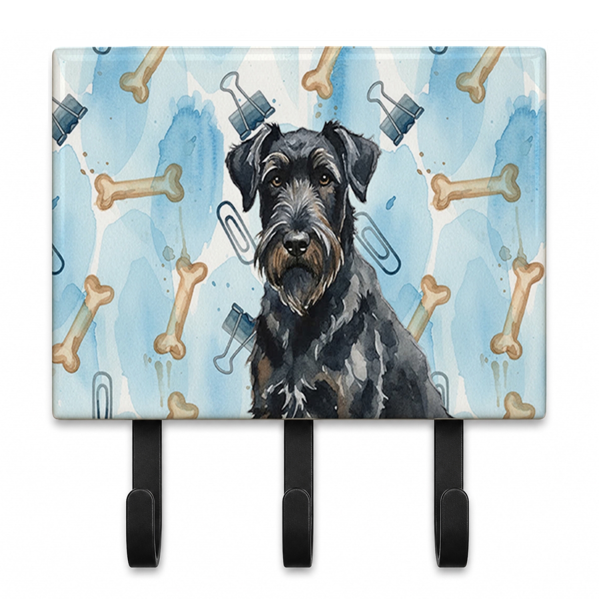 DAC9176TH68 9 x 6 in. Black Russian Terrier Coworker Leash or Key Holder