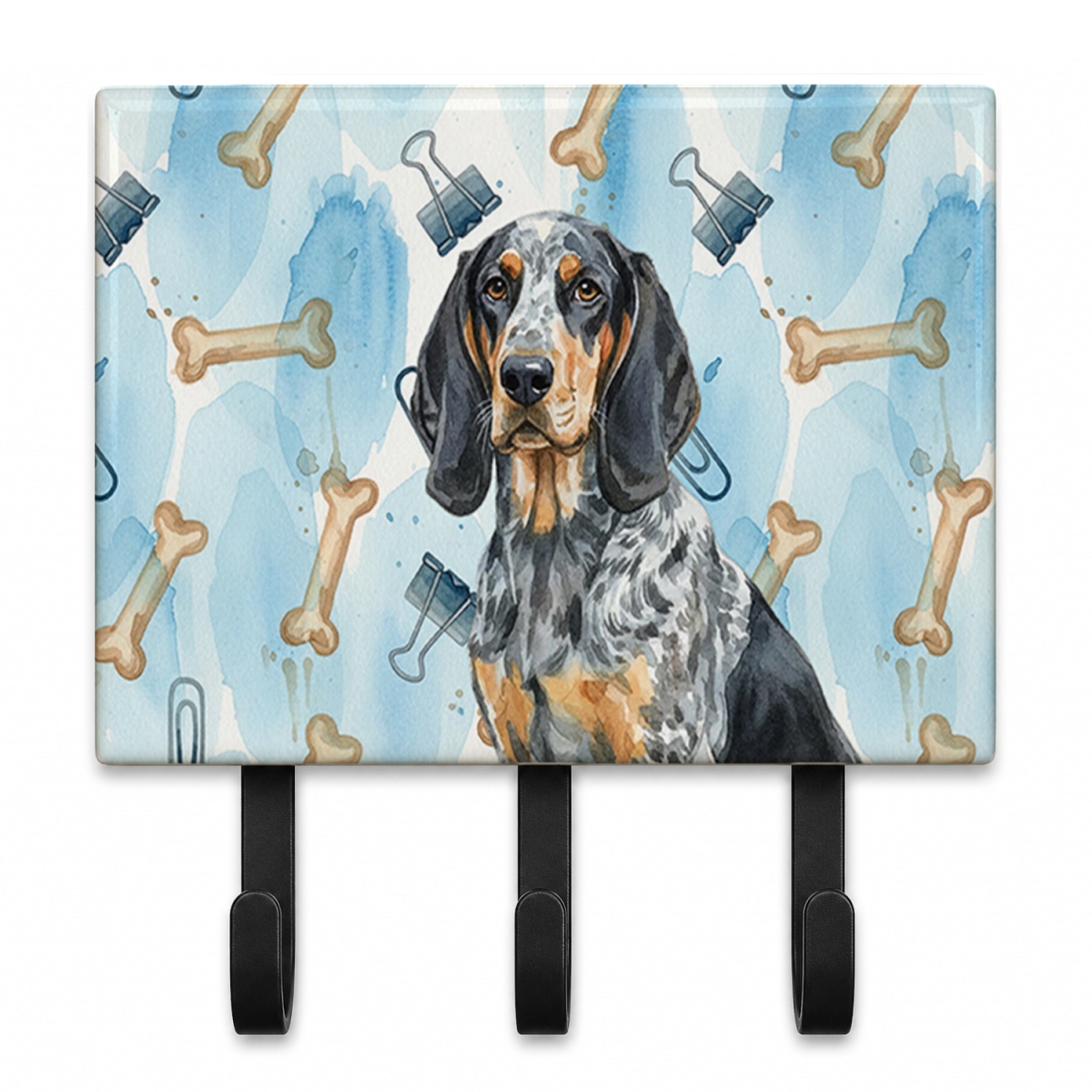 DAC9179TH68 9 x 6 in. Bluetick Coonhound Coworker Leash or Key Holder
