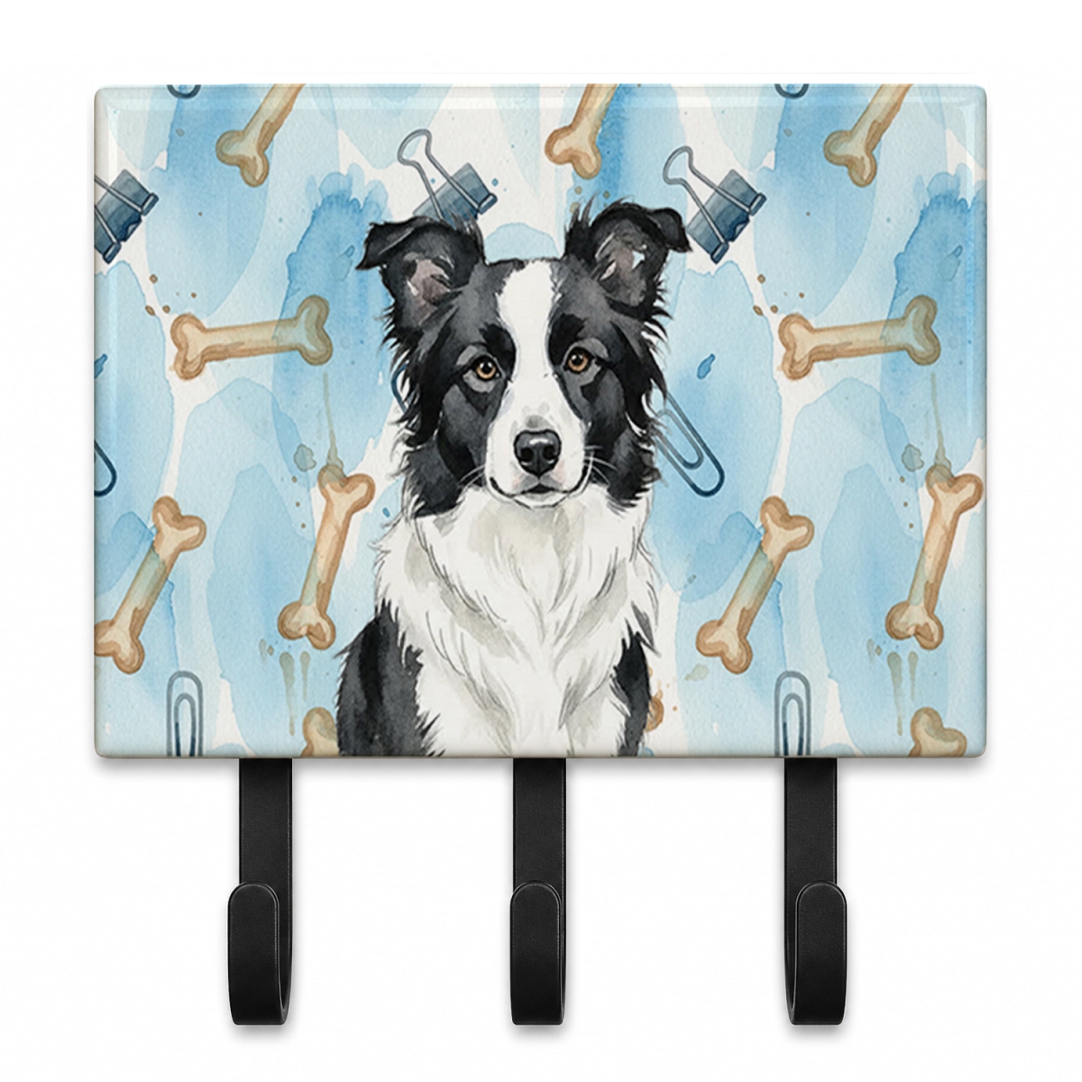 DAC9182TH68 9 x 6 in. Border Collie Coworker Leash or Key Holder