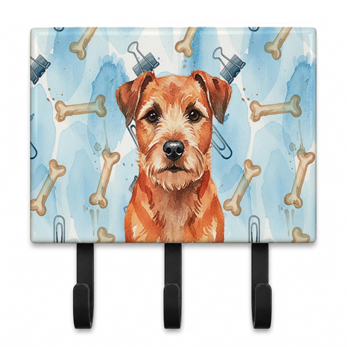 DAC9187TH68 9 x 6 in. Red Border Terrier Coworker Leash or Key Holder