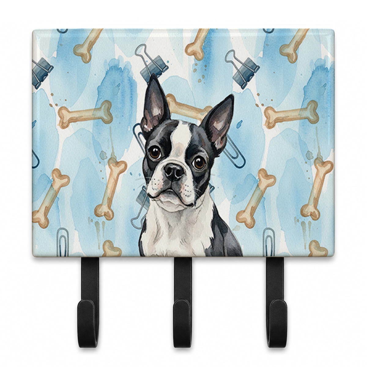 DAC9191TH68 9 x 6 in. Boston Terrier Coworker Leash or Key Holder