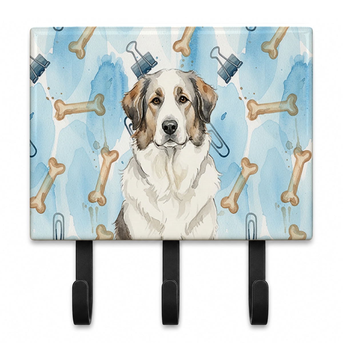DAC9316TH68 9 x 6 in. decalr Great Pyrenees Coworker Leash or Key Holder