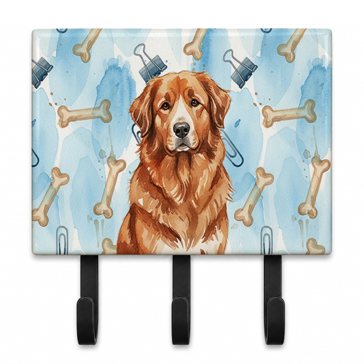 DAC9317TH68 9 x 6 in. Reddish Brown Great Pyrenees Coworker Leash or Key Holder
