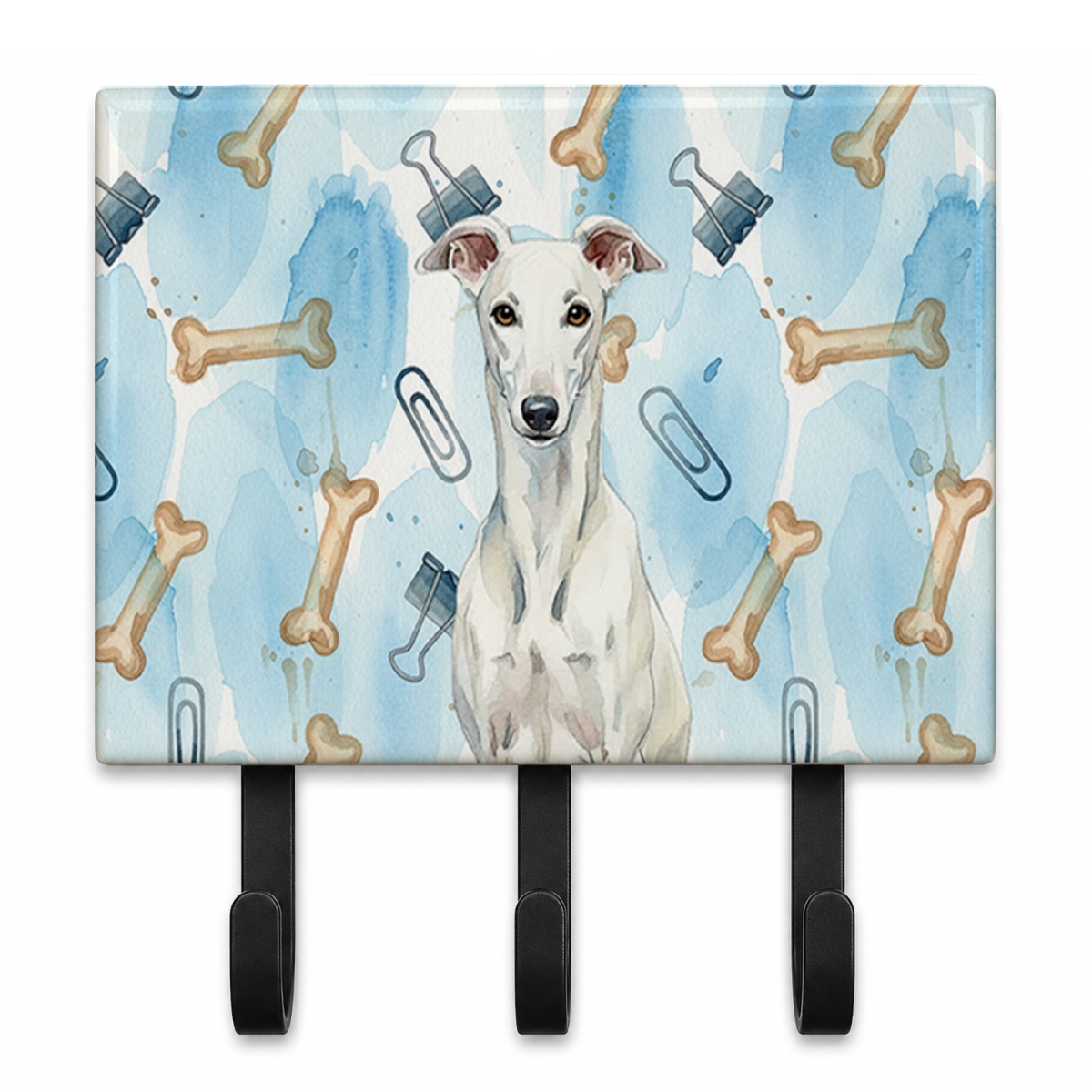 DAC9326TH68 9 x 6 in. White Greyhound Coworker Leash or Key Holder