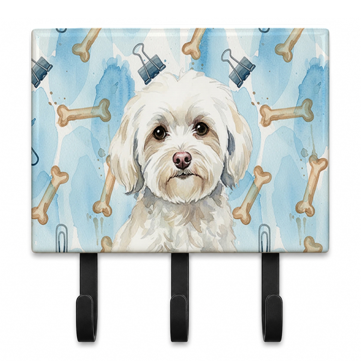 DAC9330TH68 9 x 6 in. White Havanese Coworker Leash or Key Holder