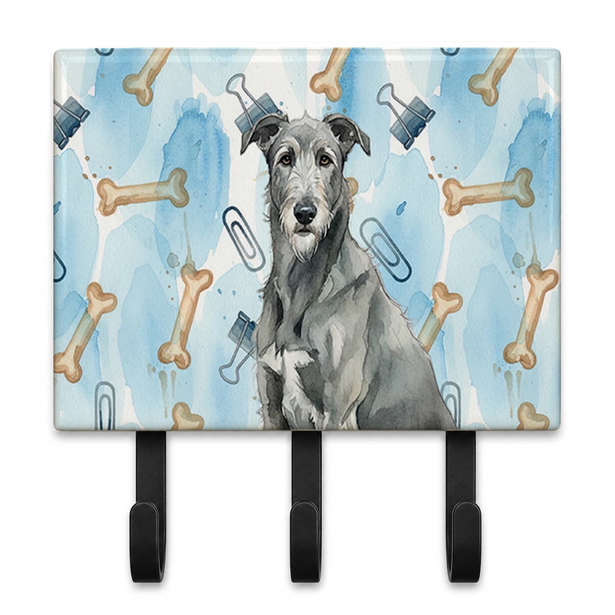 DAC9335TH68 9 x 6 in. Gray Irish Wolfhound Coworker Leash or Key Holder