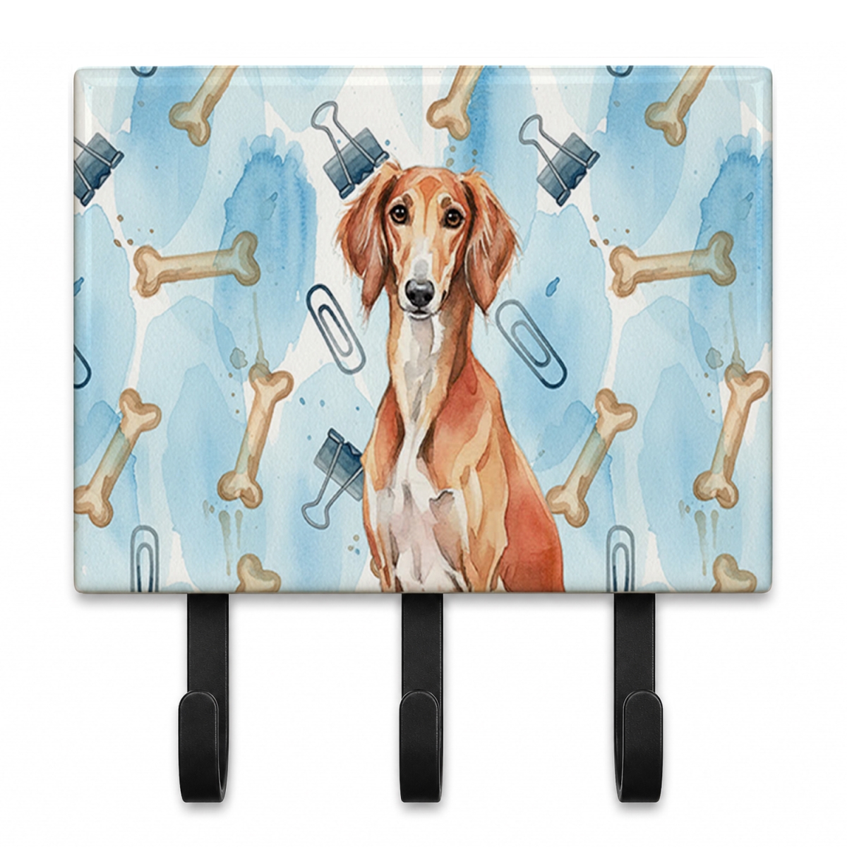 DAC9458TH68 9 x 6 in. Red Saluki Coworker Leash or Key Holder