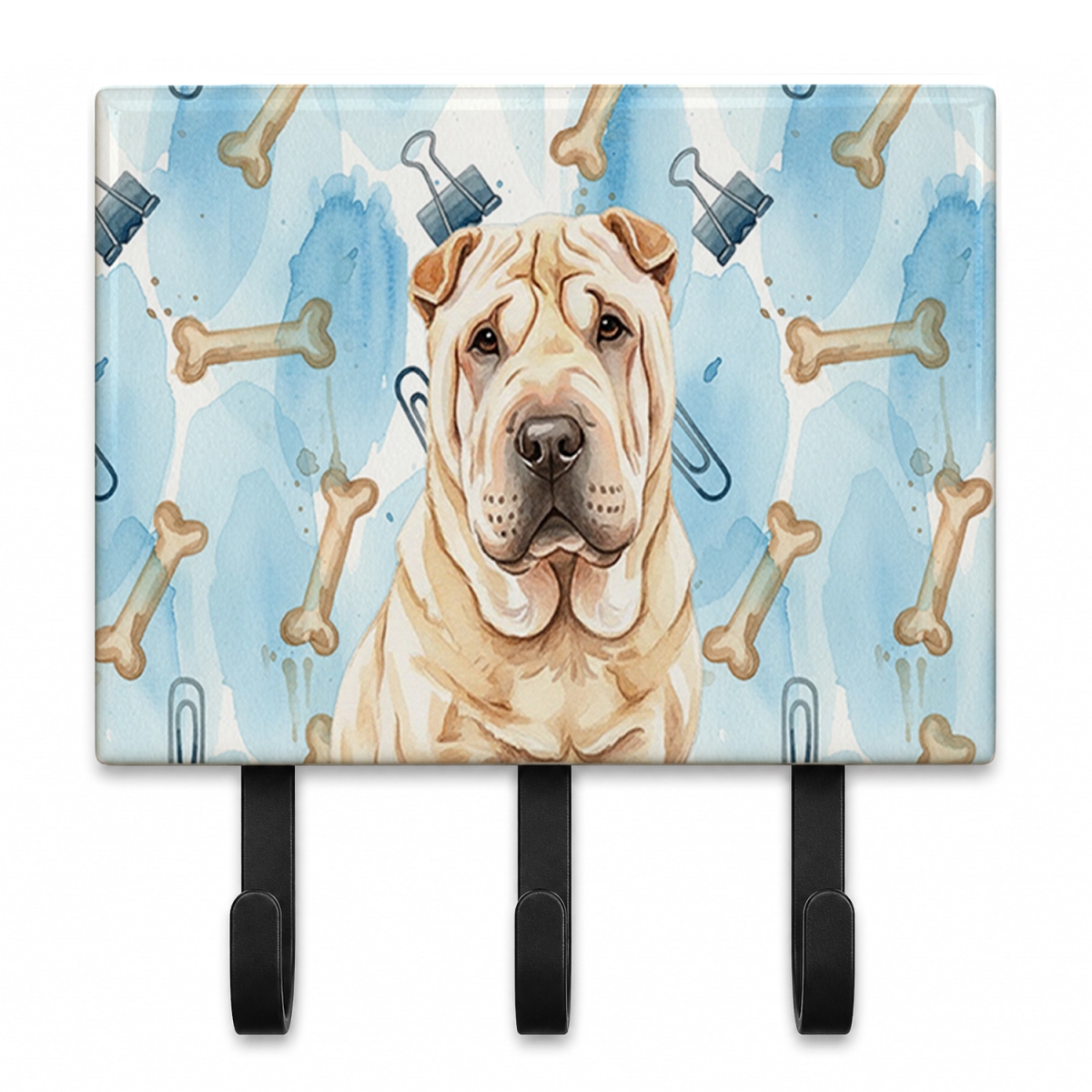 DAC9469TH68 9 x 6 in. Shar Pei Coworker Leash or Key Holder