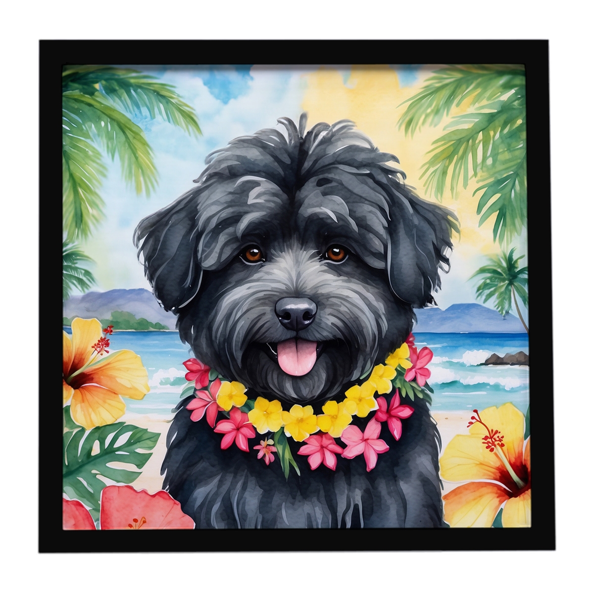 DAC6504MFP88 8 x 8 in. Puli Luau Framed Metal Print