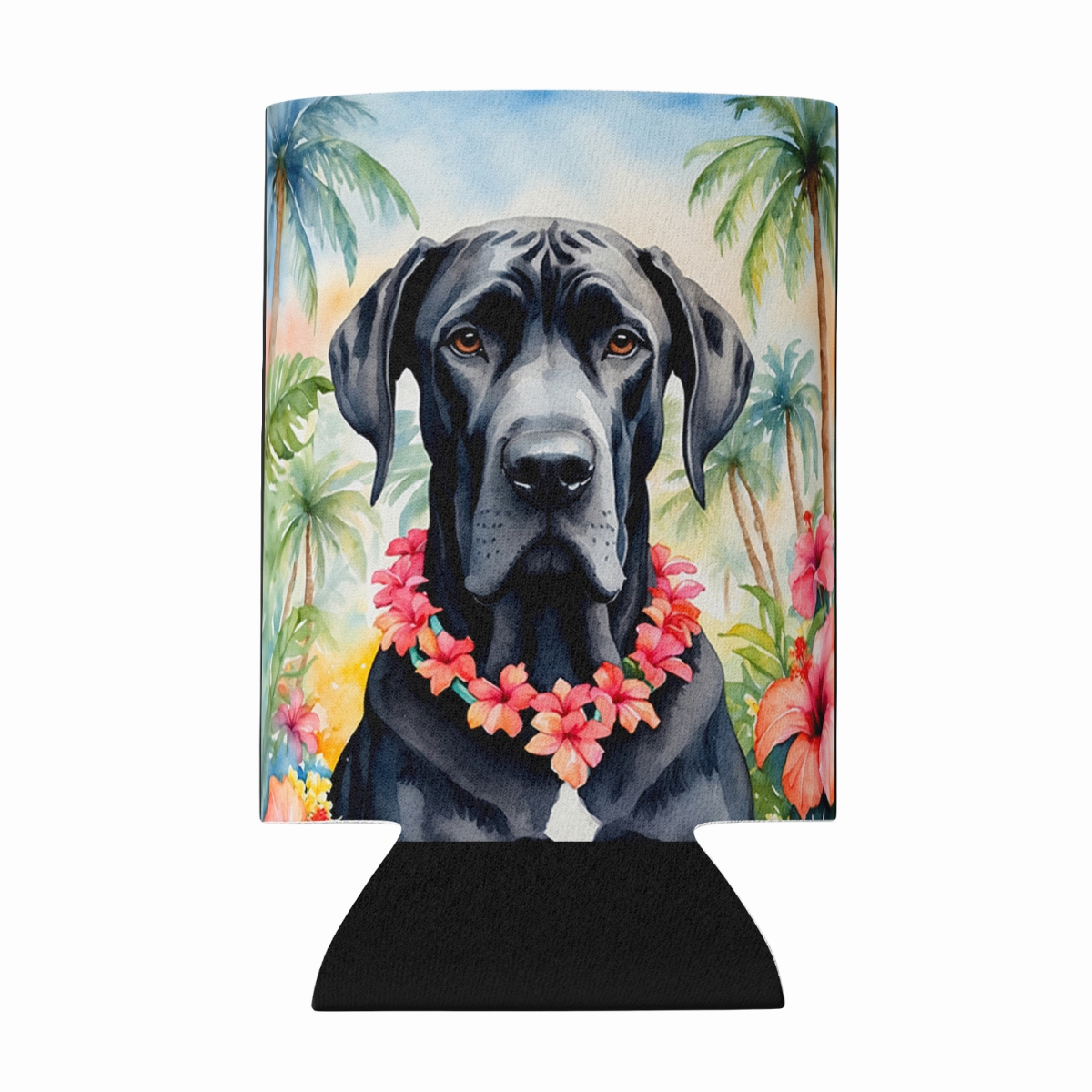 DAC6445CC 5 x 3 in. Great Dane Luau Can or Bottle Hugger