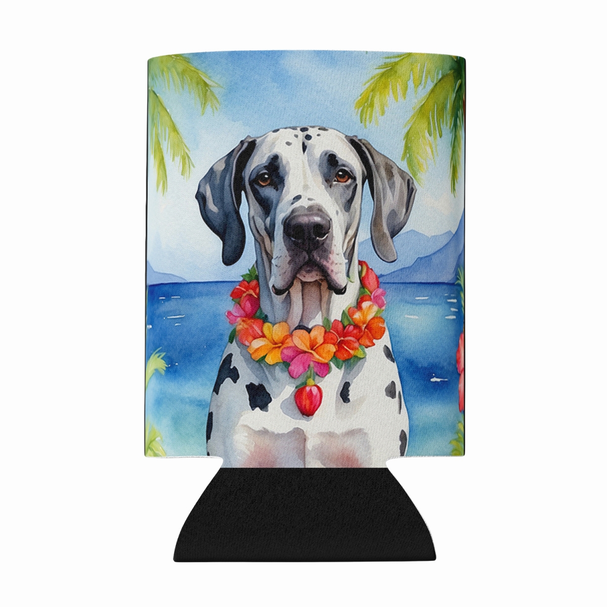 DAC6446CC 5 x 3 in. Great Dane Luau Can or Bottle Hugger