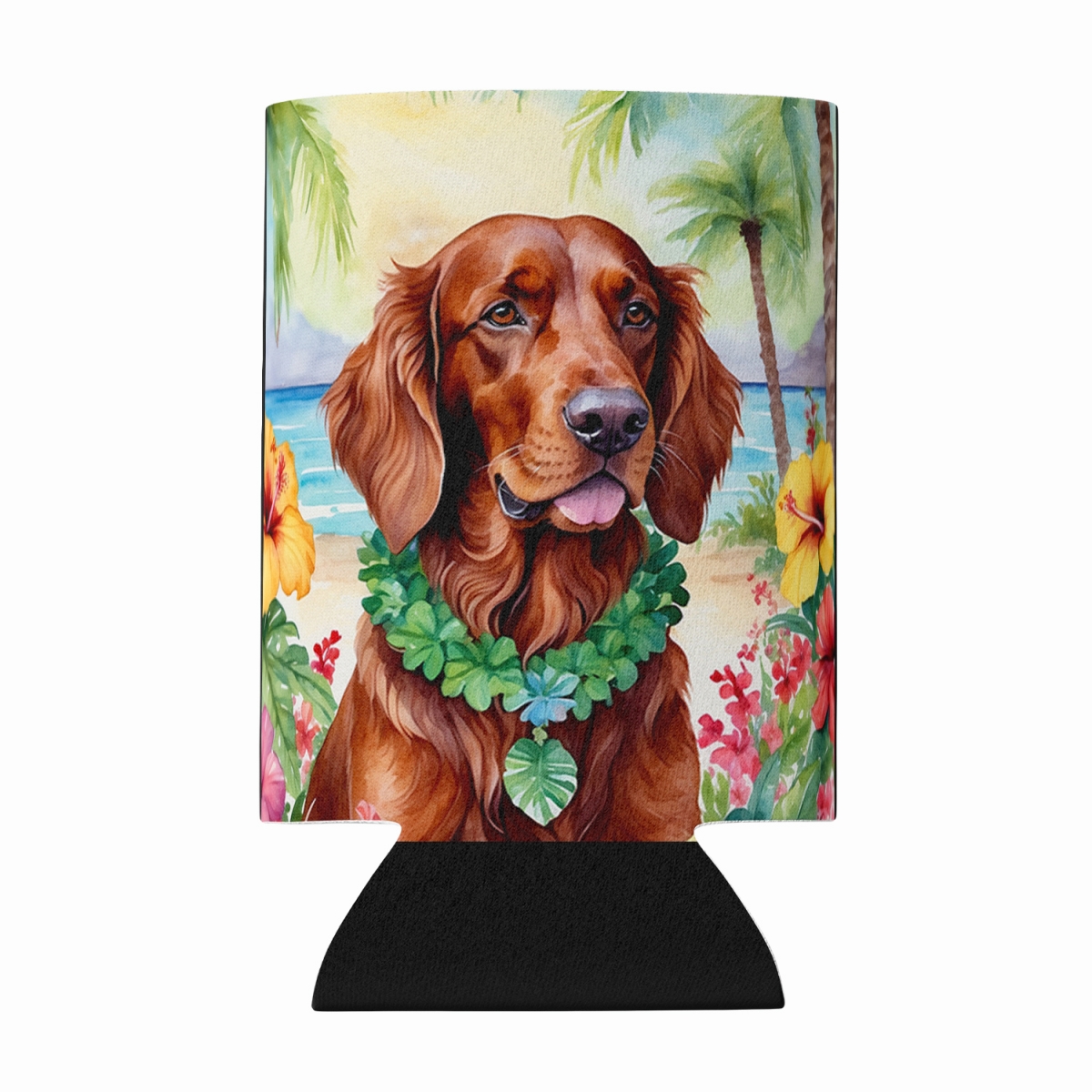 DAC6452CC 5 x 3 in. Irish Setter Luau Can or Bottle Hugger