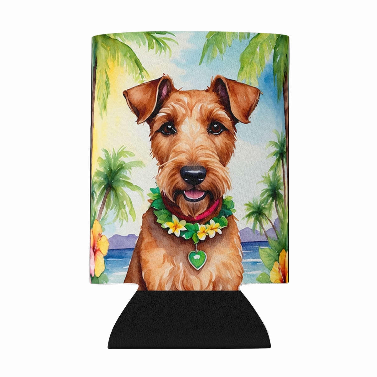 DAC6453CC 5 x 3 in. Irish Terrier Luau Can or Bottle Hugger