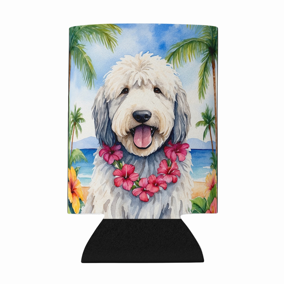 DAC6460CC 5 x 3 in. Komondor Luau Can or Bottle Hugger