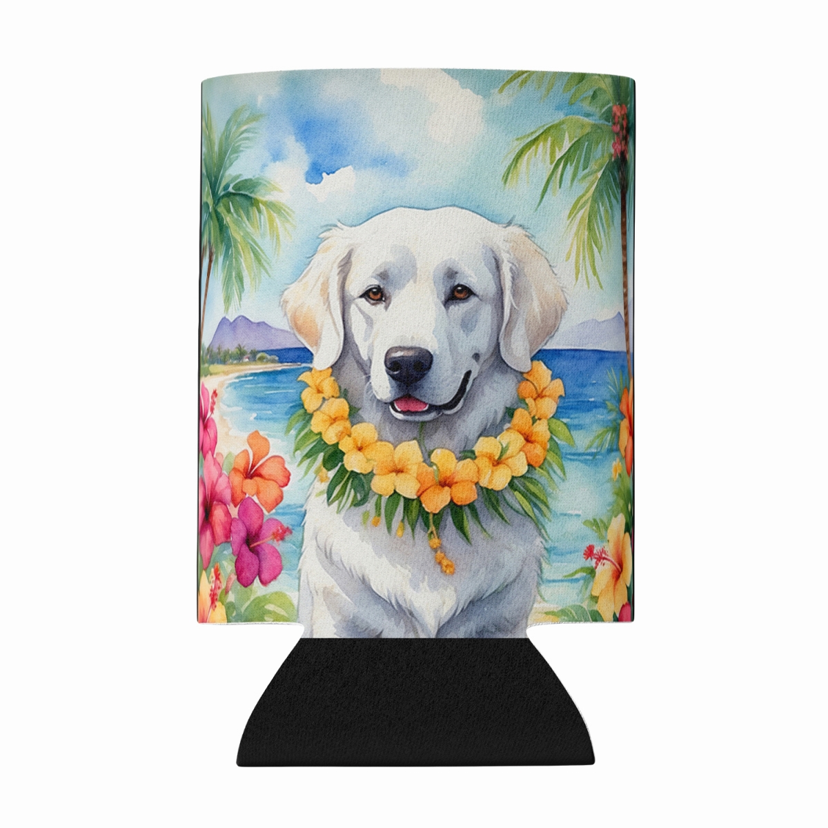 DAC6461CC 5 x 3 in. Kuvasz Luau Can or Bottle Hugger