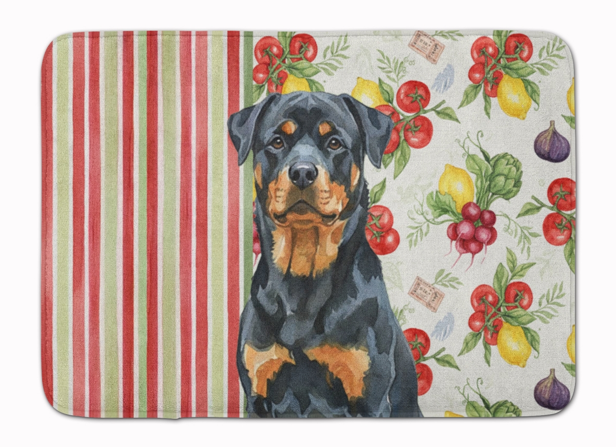 WDK8387RUG 19 x 27 in. Rottweiler Vegetables Memory Foam Kitchen Mat