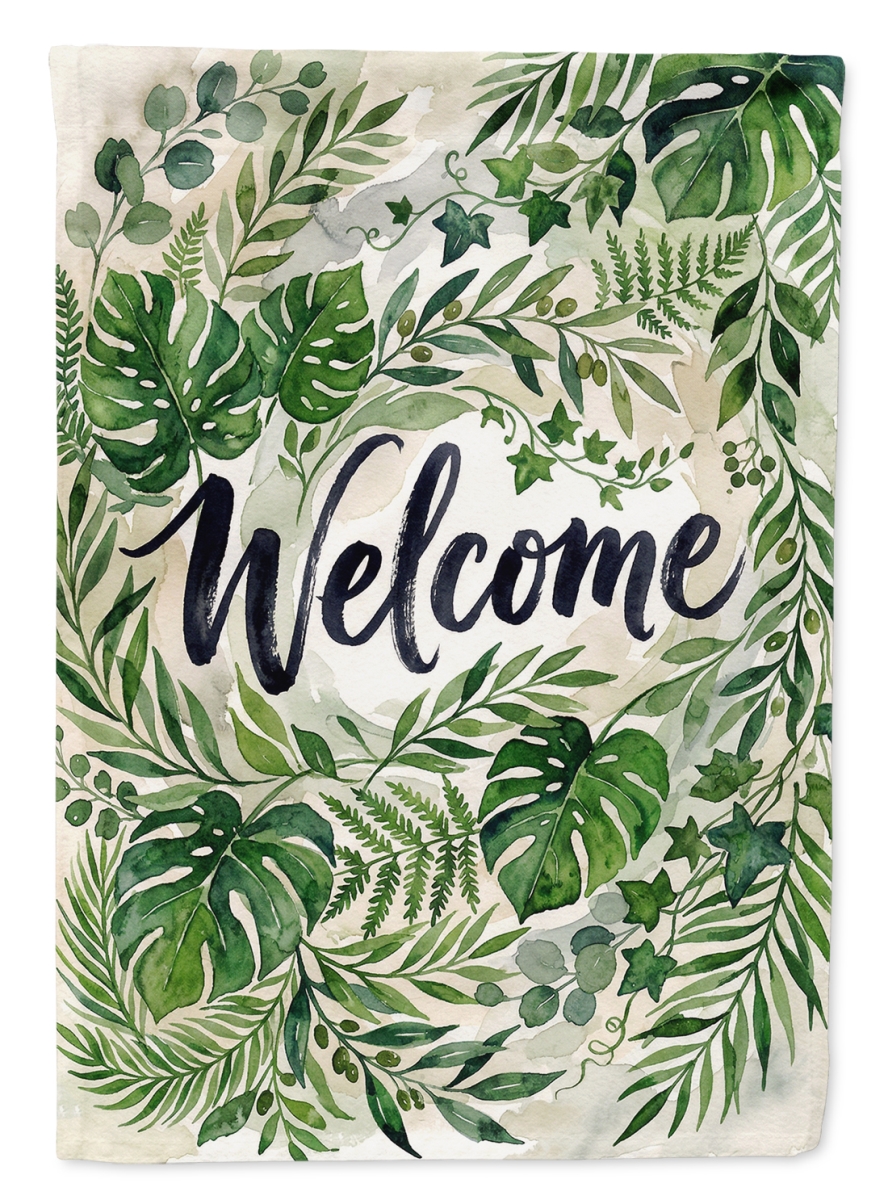FNT1457CHF 40 x 28 in. Greenery Swirl Welcome House Flag