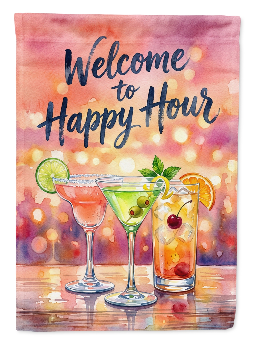 FNT1463CHF 40 x 28 in. Happy Hour Welcome House Flag