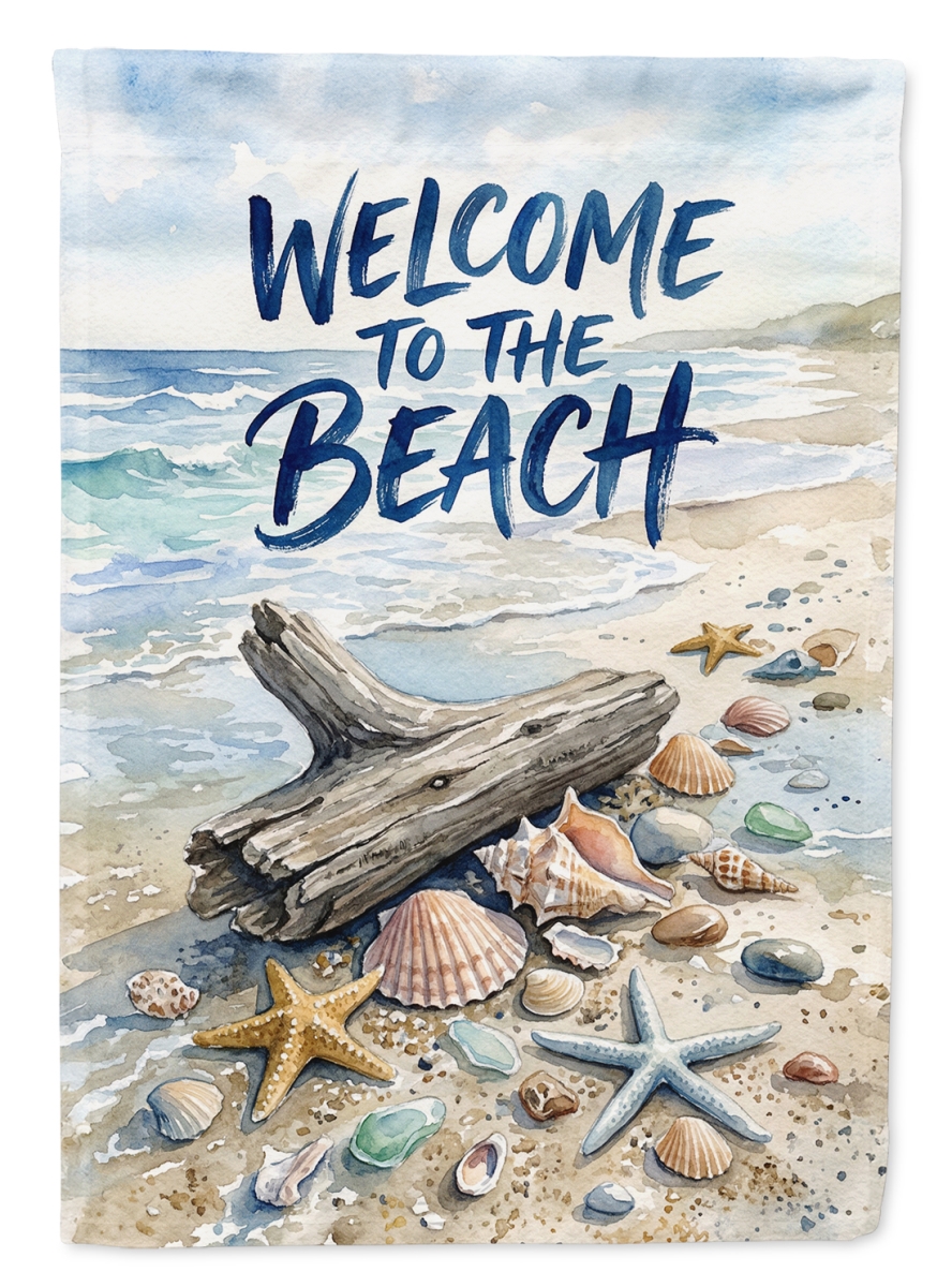 FNT1471CHF 40 x 28 in. Seashell Beach Welcome House Flag