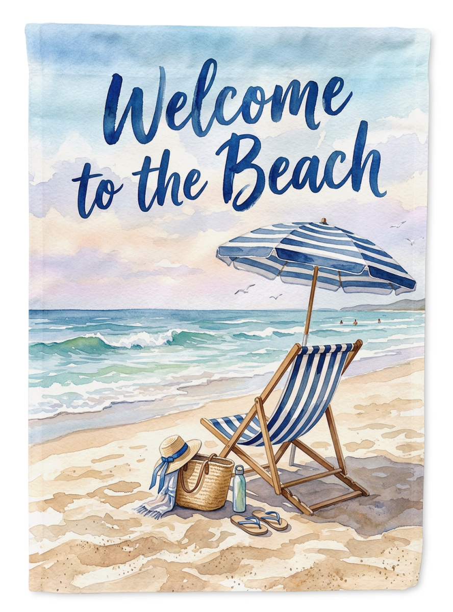 FNT1472CHF 40 x 28 in. Beach Chair Welcome House Flag