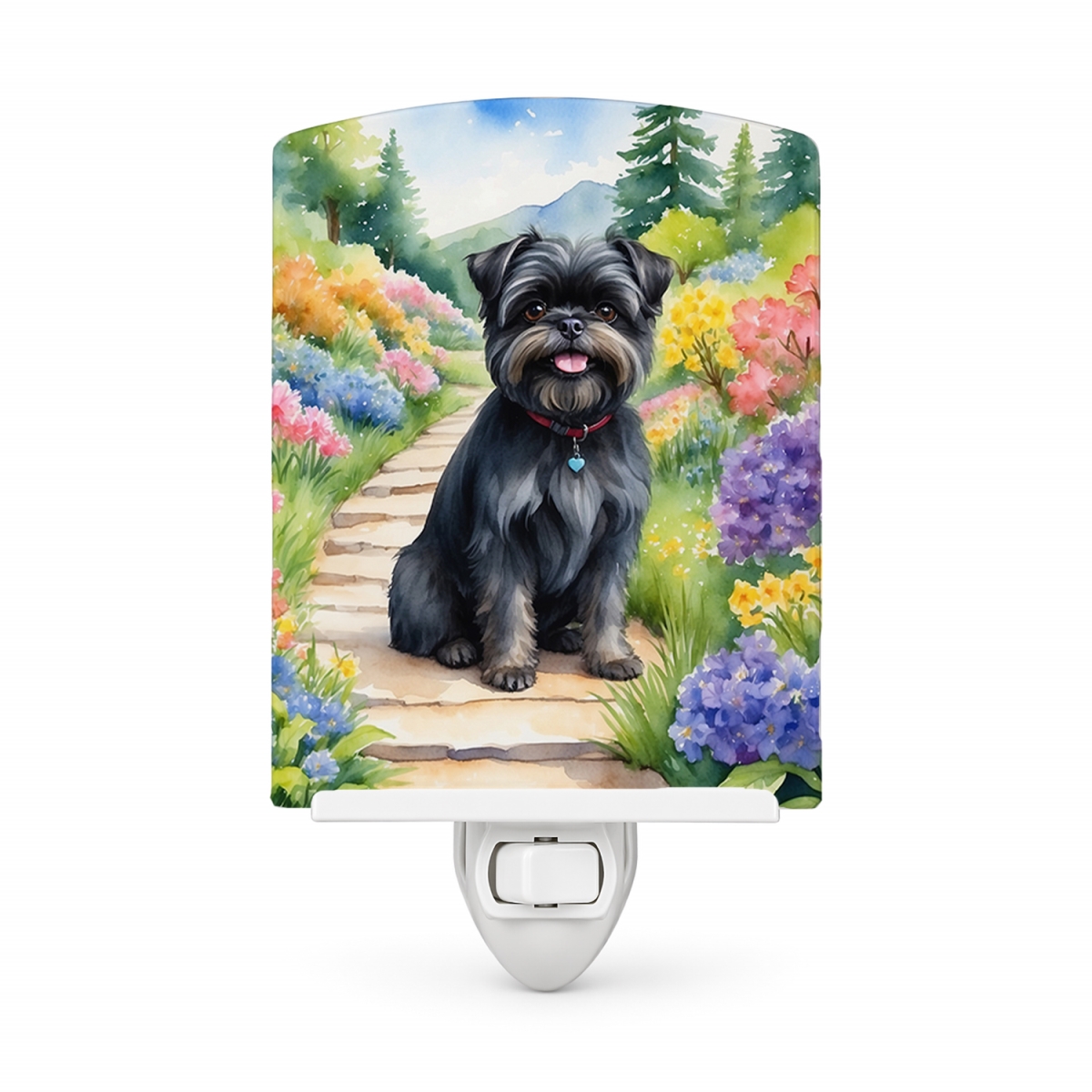 DAC6541CNL 6 x 4 in. Affenpinscher Spring Garden Ceramic Night Light