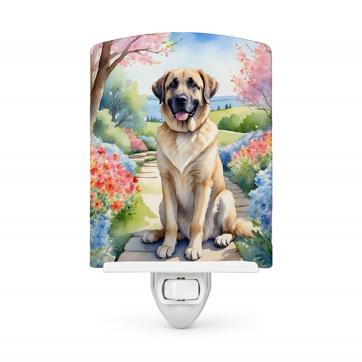 DAC6554CNL 6 x 4 in. Anatolian Shepherd Spring Garden Ceramic Night Light