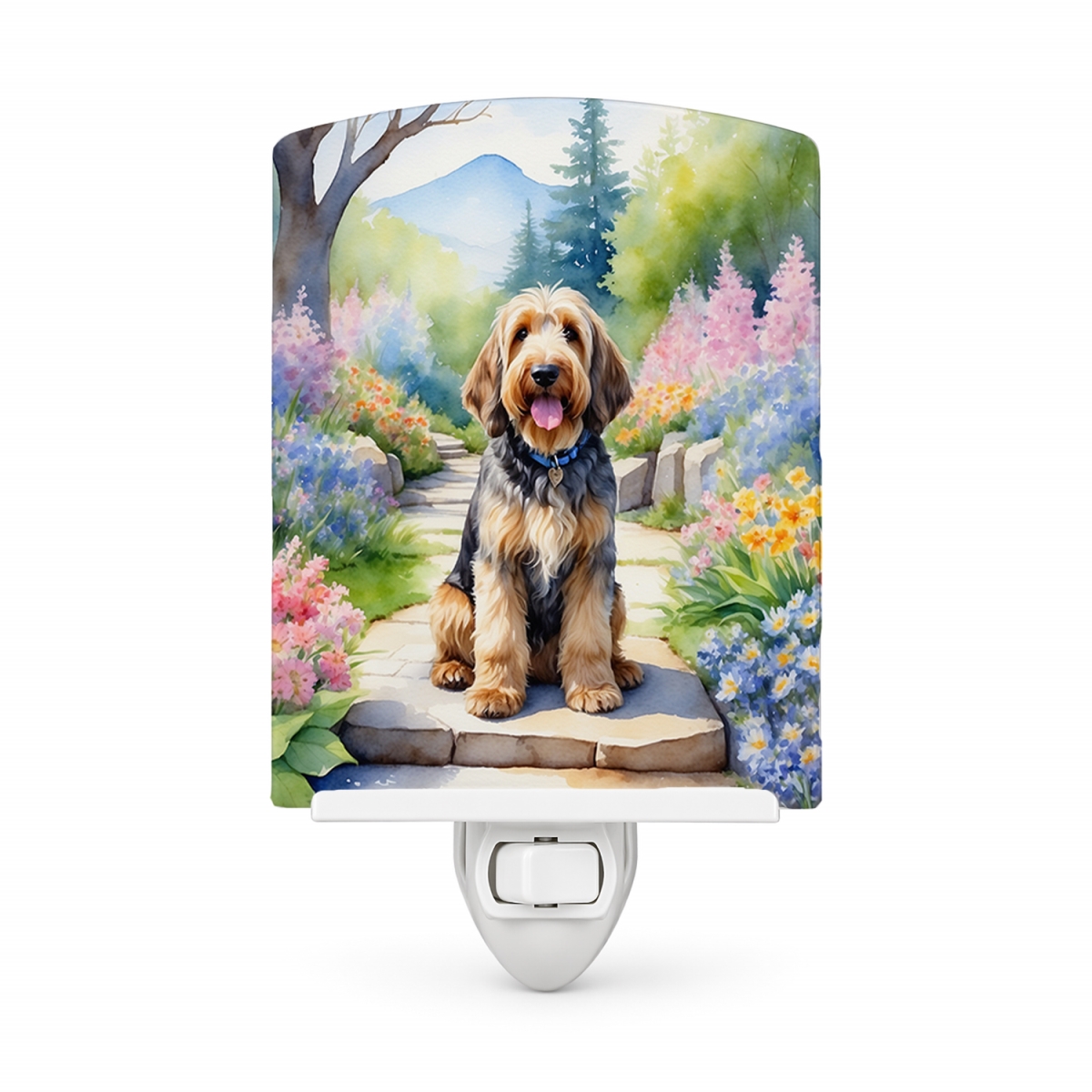 DAC6683CNL 6 x 4 in. Otterhound Spring Path Ceramic Night Light