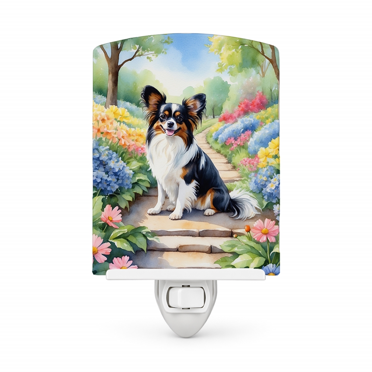 DAC6684CNL 6 x 4 in. Papillon Spring Path Ceramic Night Light