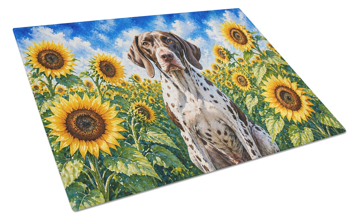 DAC6134LCB 11.25 x 15.25 in. Pointer in Sunflowers Cutting Board