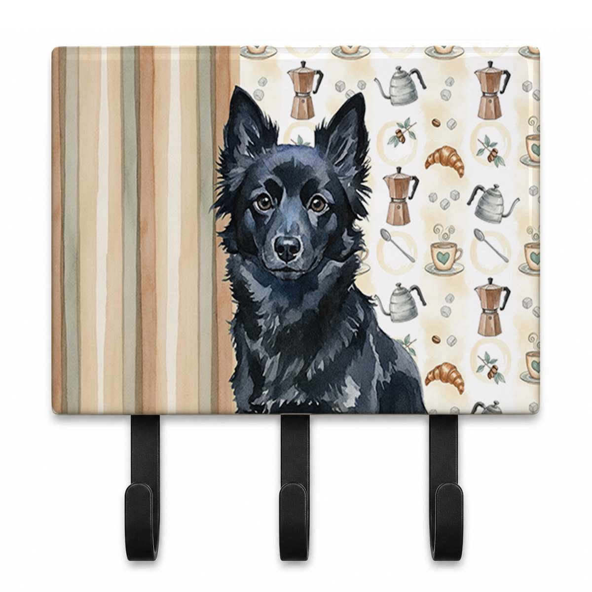 WDK7600TH68 9 x 6 in. Schipperke Coffee Bar Leash or Key Holder