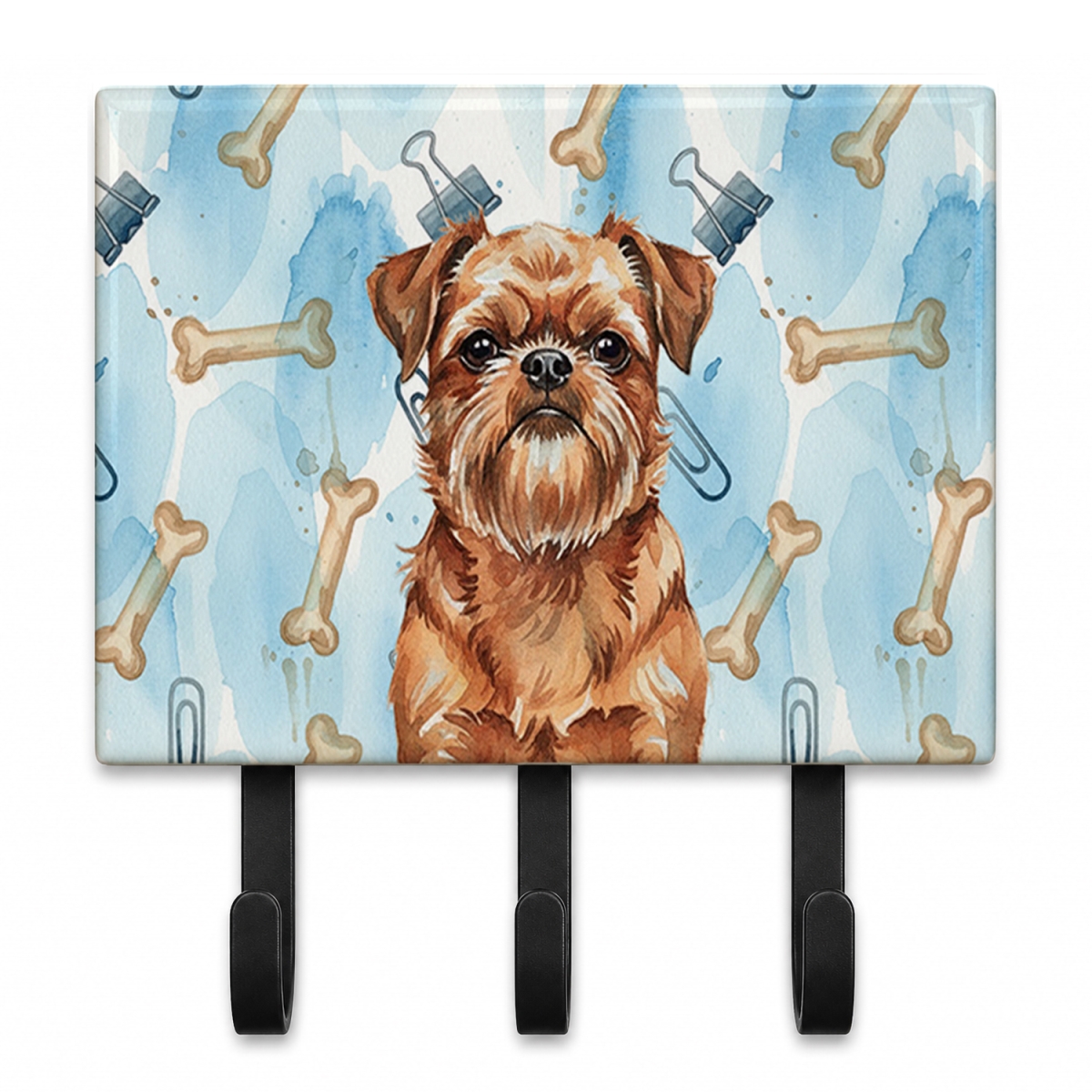 DAC9208TH68 9 x 6 in. Red Brussels Griffon Coworker Leash or Key Holder