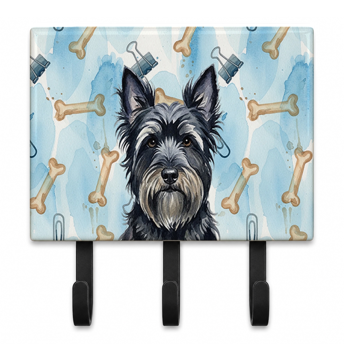 DAC9484TH68 9 x 6 in. Black Skye Terrier Coworker Leash or Key Holder