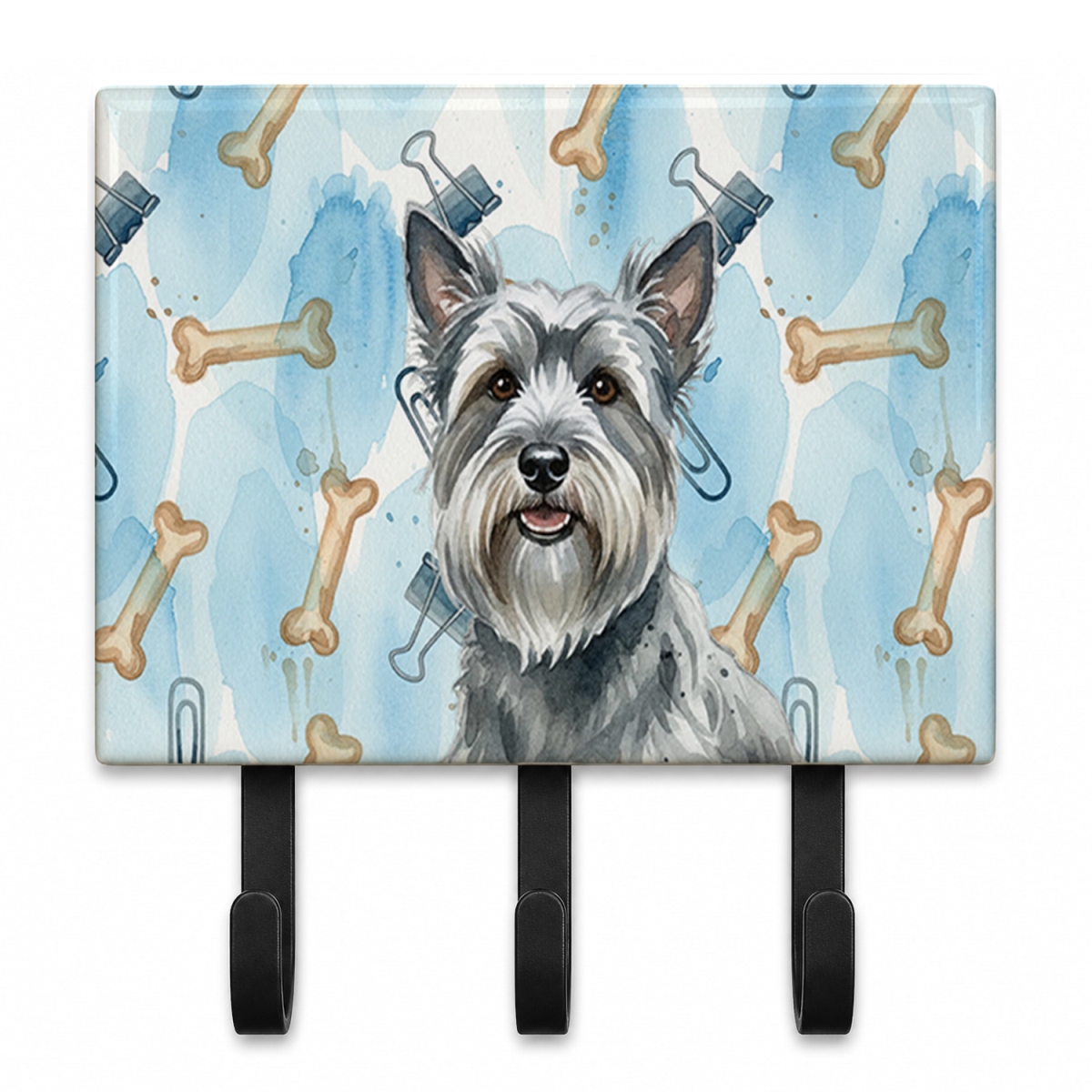 DAC9485TH68 9 x 6 in. Gray Skye Terrier Coworker Leash or Key Holder
