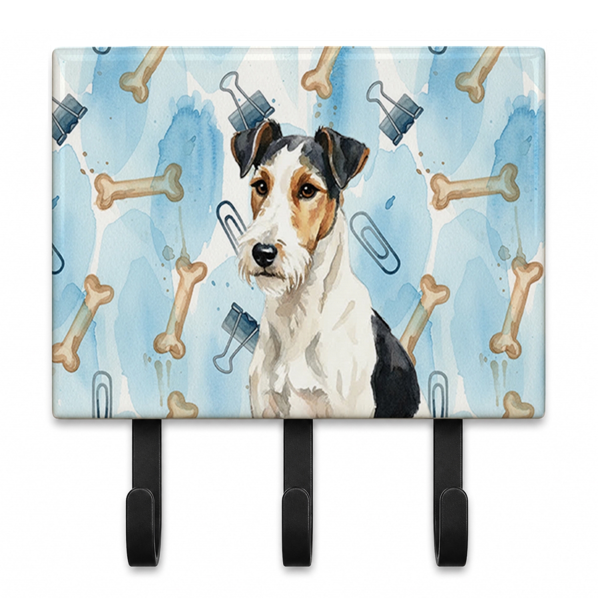 DAC9486TH68 9 x 6 in. Smooth Fox Terrier Coworker Leash or Key Holder