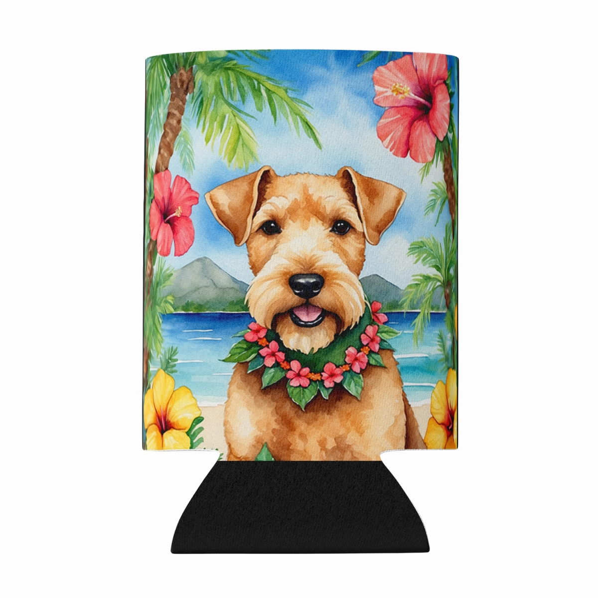 DAC6467CC 5 x 3 in. Lakeland Terrier Luau Can or Bottle Hugger