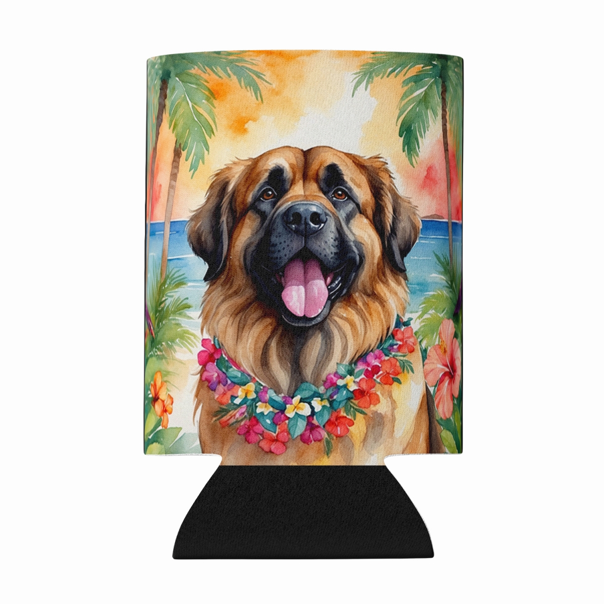 DAC6468CC 5 x 3 in. Leonberger Luau Can or Bottle Hugger