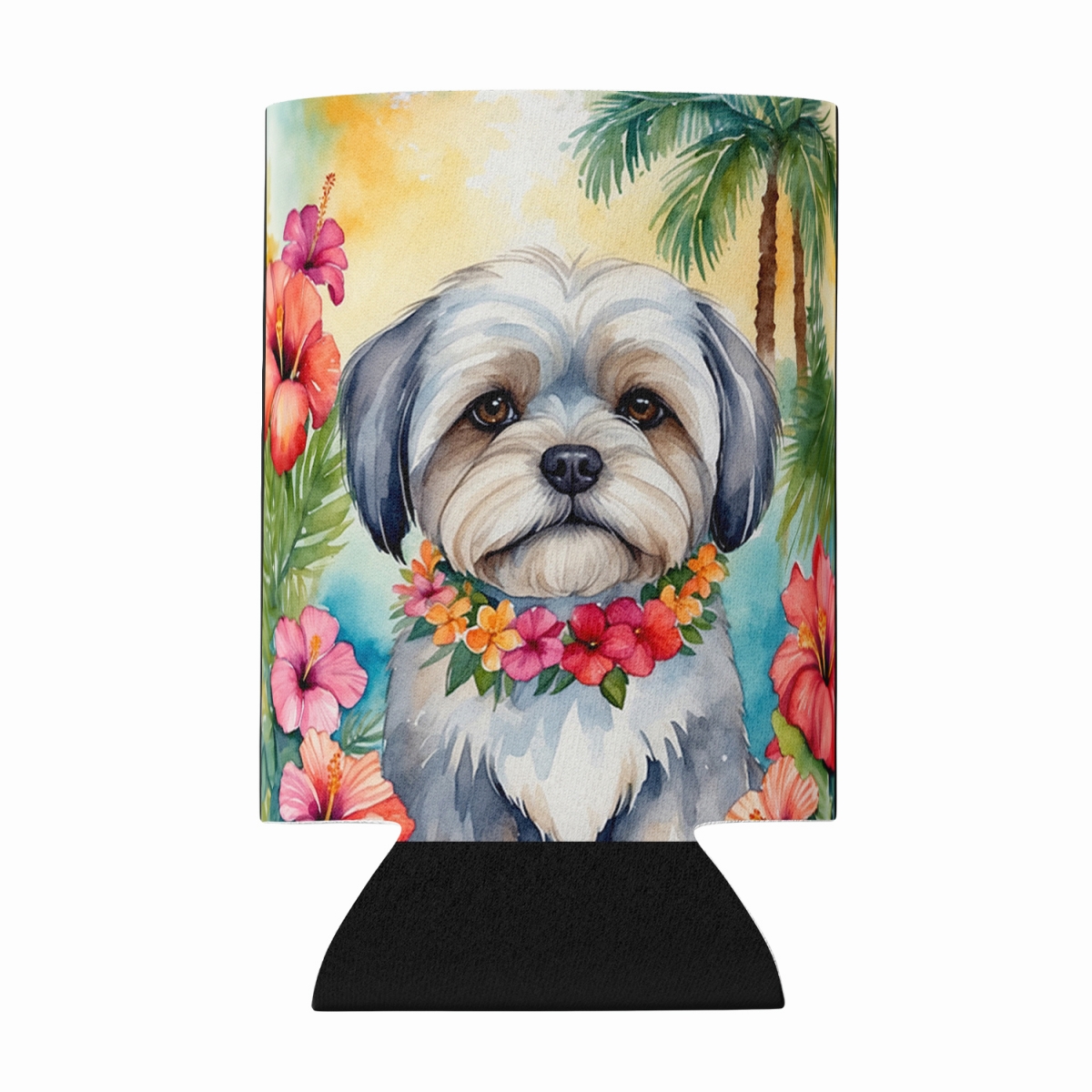 DAC6470CC 5 x 3 in. Lhasa Apso Luau Can or Bottle Hugger