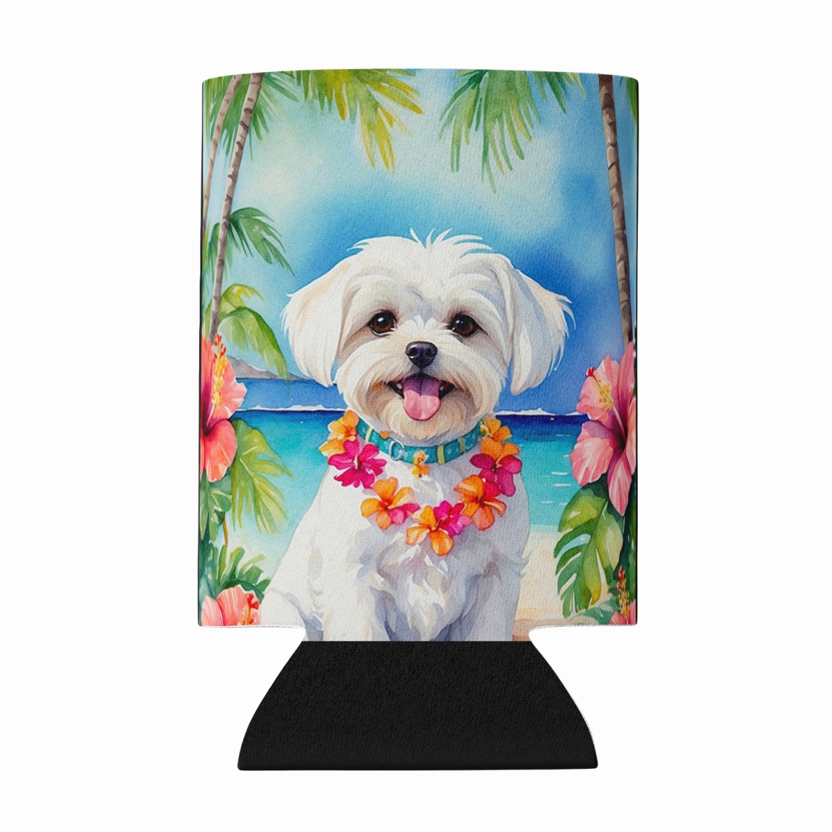 DAC6472CC 5 x 3 in. Maltese Luau Can or Bottle Hugger