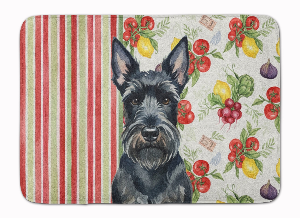 WDK8405RUG 19 x 27 in. Scottish Terrier Vegetables Memory Foam Kitchen Mat