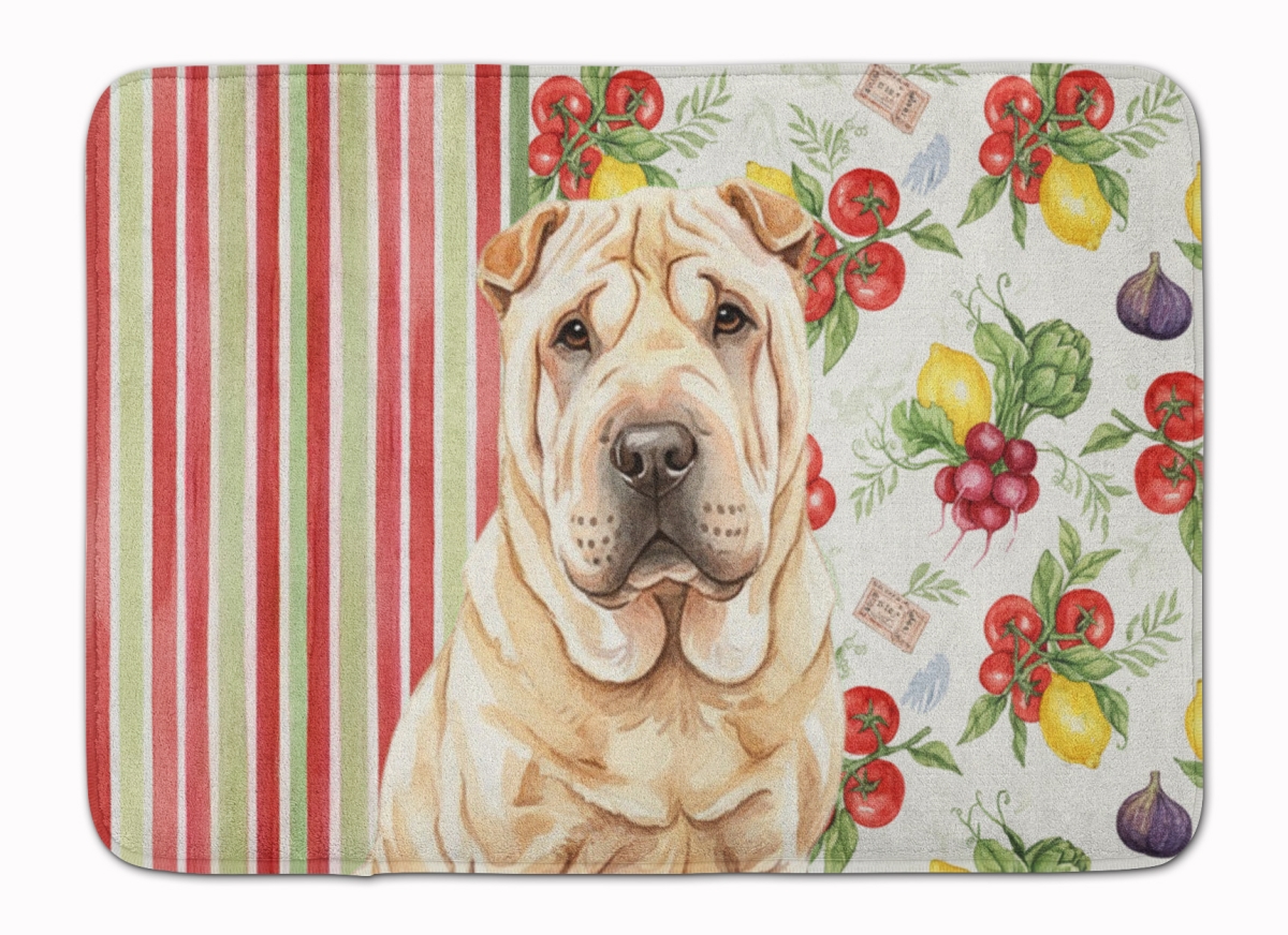 WDK8408RUG 19 x 27 in. Shar Pei Vegetables Memory Foam Kitchen Mat